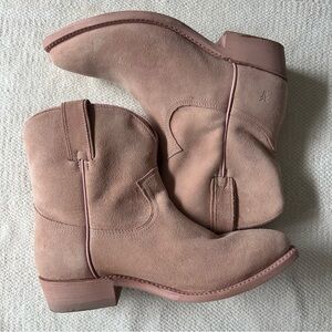 FRYE Dusty Pink Billy Women's Suede Ankle Boots - Pink